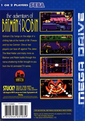 Adventures of Batman & Robin, The (Europe) box cover back